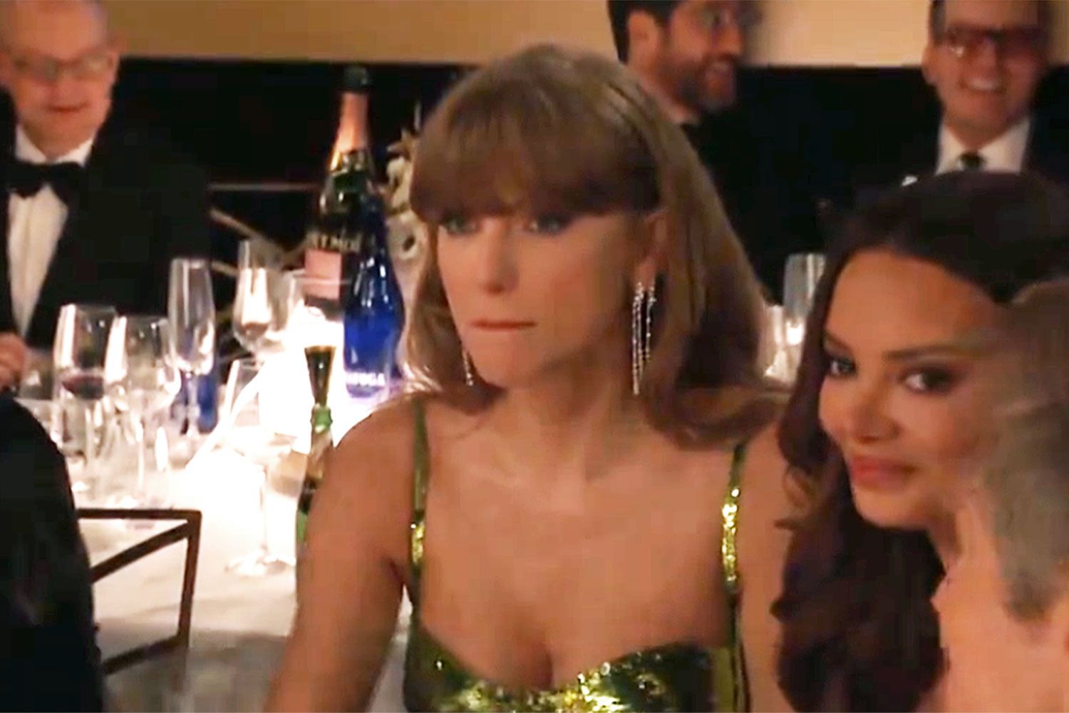 Taylor Swift Gives Jo Koy a Stern Look at Golden Globes Over Joke