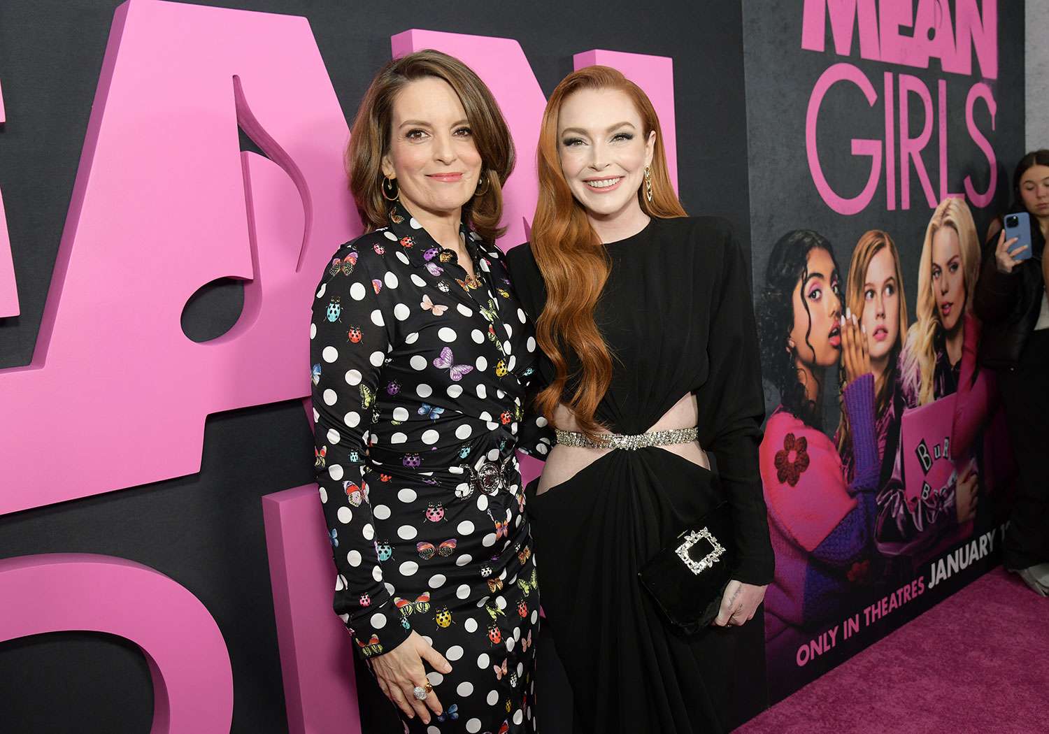 Lindsay Lohan Wows in Red Carpet Return at "Mean Girls" Premiere