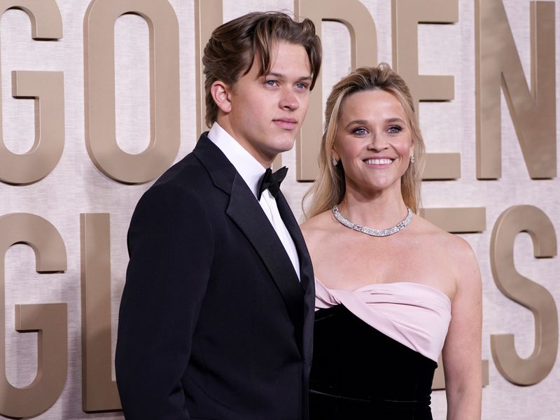 Post-Divorce Reese Witherspoon Takes Son Deacon to 2024 Golden Globes