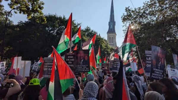 DNC’s Optimism Contrasts with Gaza Suffering Sparking Criticism and Protests Over Palestinian Representation