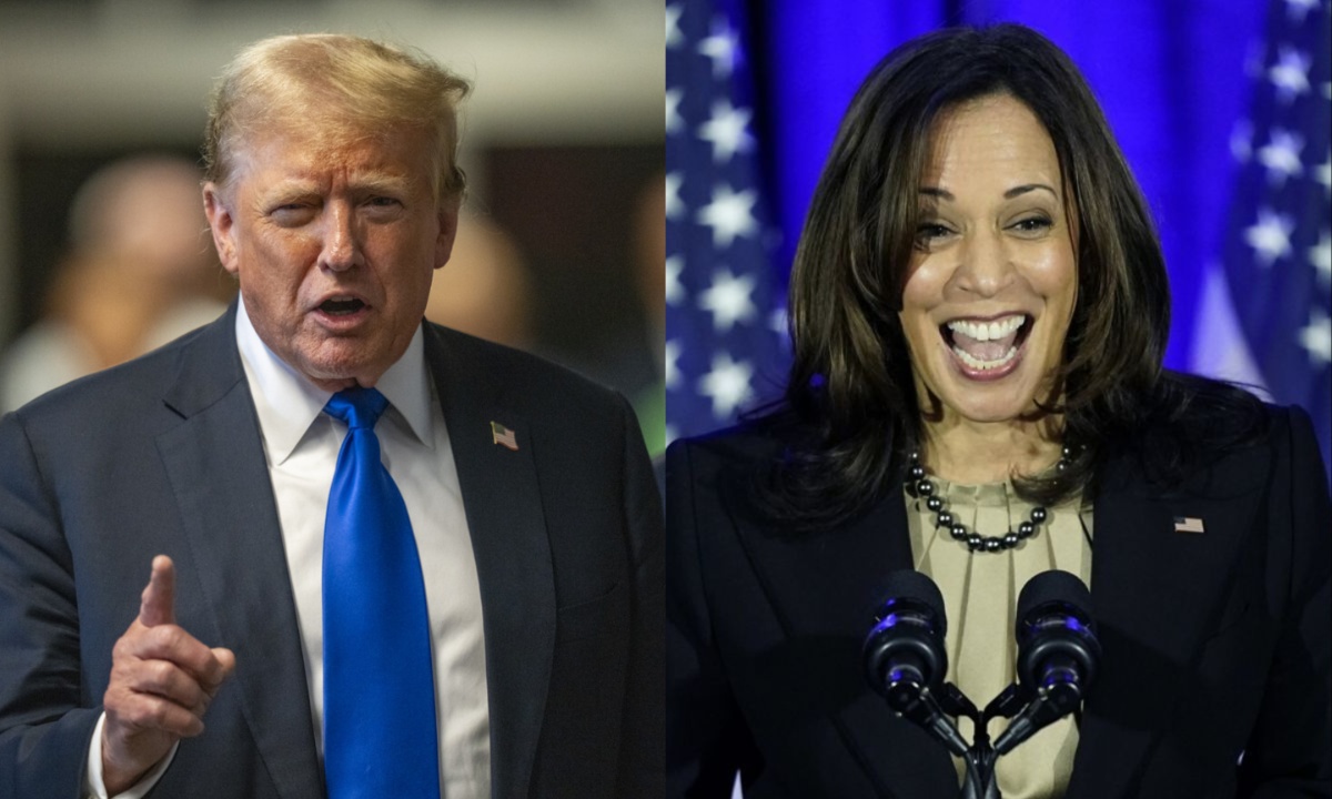 Donald Trump and Kamala Harris