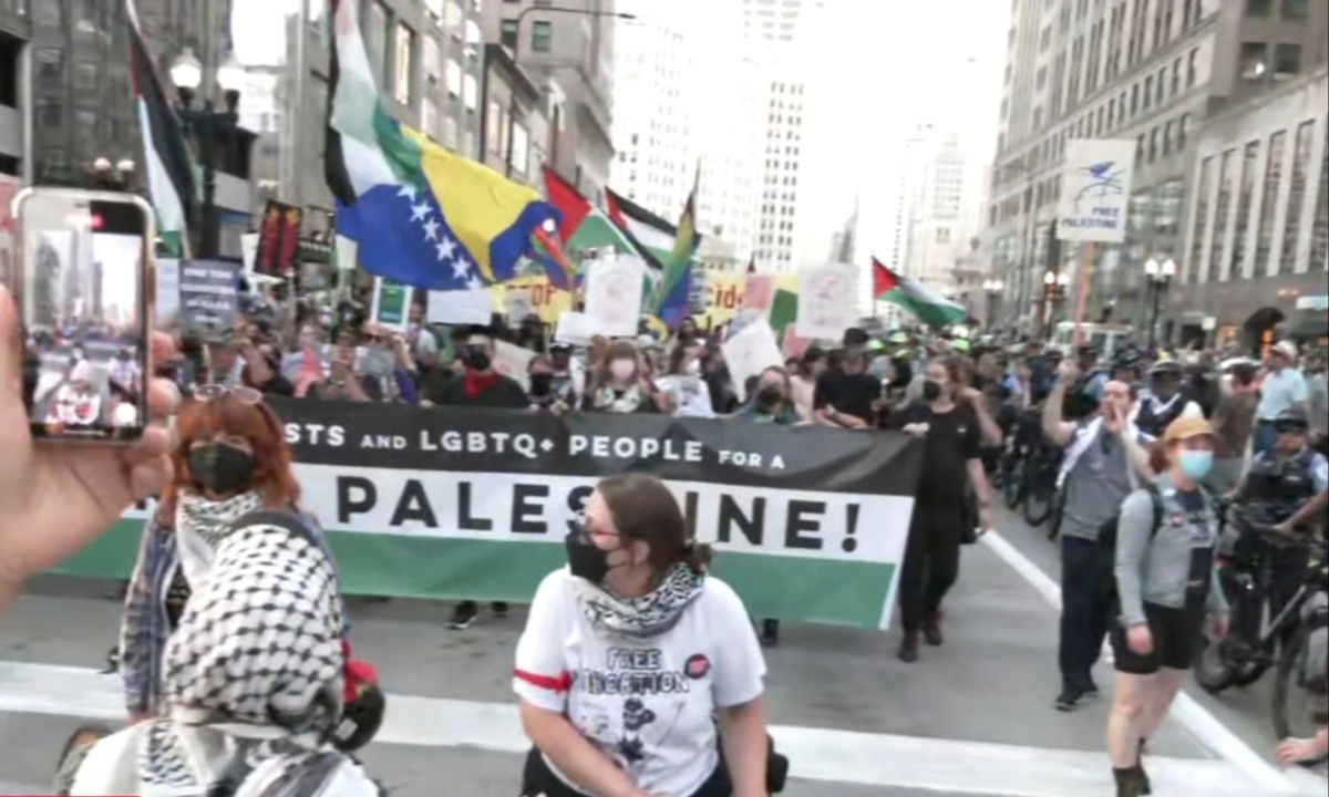 Protesters Demand Action on Rights and Israel-Hamas War Ahead of DNC in Chicago