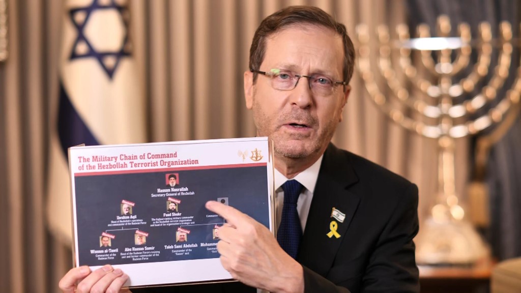 Israeli President Isaac Herzog Defends Escalation Against Hezbollah, Amid Rising Tensions and Rocket Attacks