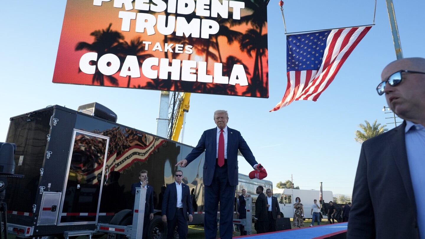 Trump Critiques California's Liberal Leadership at Coachella Rally, Promises Swift Restoration for the State