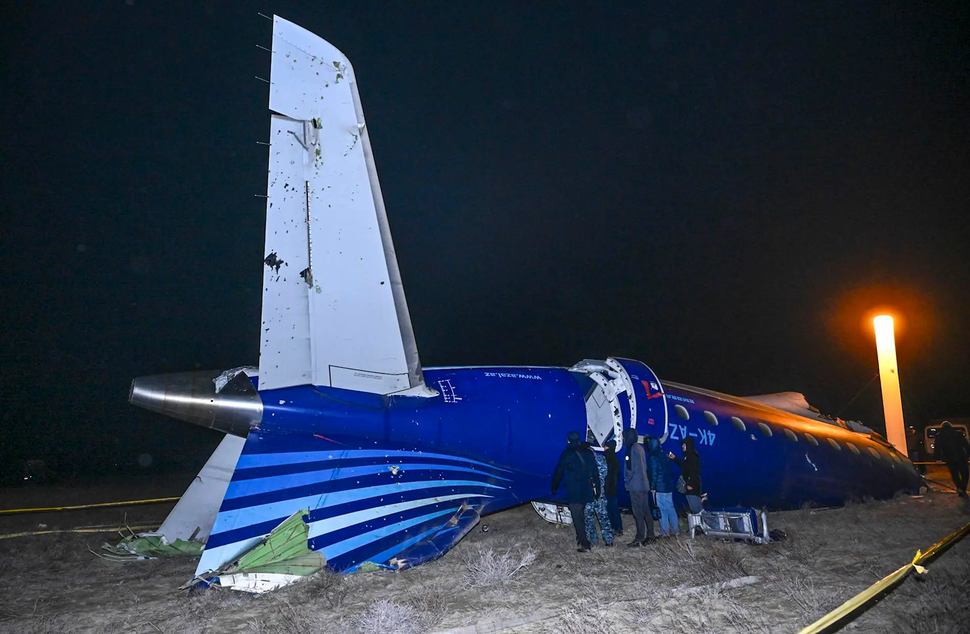 Tragedy Strikes as Azerbaijan Airlines Flight J2-8243 Downed Amid Suspected Missile Error Near Aktau