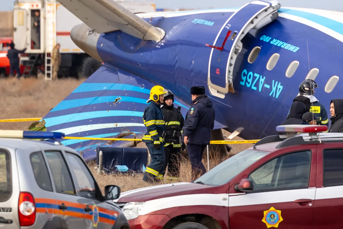 Tragedy Strikes as Azerbaijan Airlines Flight J2-8243 Downed Amid Suspected Missile Error Near Aktau